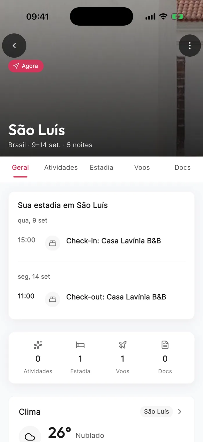 Destino aberto sem conexão